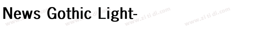 News Gothic Light字体转换